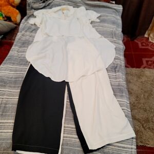 Elegant Black and White Women's Set